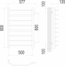 Полотенцесушитель TERMINUS Виктория П8 500х800 бп600