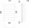 Полотенцесушитель TERMINUS Виктория П8 500х800 бп500