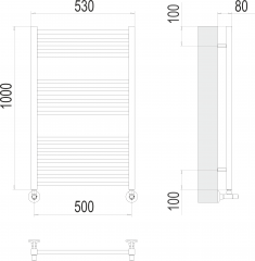 Полотенцесушитель TERMINUS Сицилия П16 500х1000