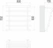 Полотенцесушитель TERMINUS Каскад П4 500х500