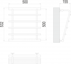Полотенцесушитель TERMINUS Каскад П4 500х500
