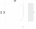 Полотенцесушитель TERMINUS П-обр AISI 32х2 500х600
