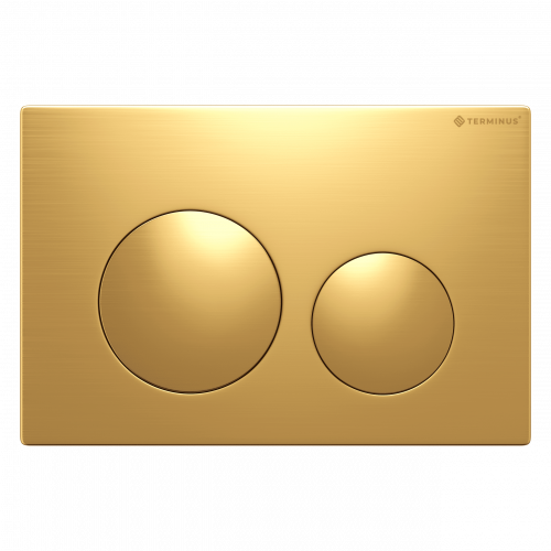 Клавиша смыва для инсталляции Terminus Classic кнопка круг цвет брашированное золото
