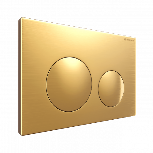 Клавиша смыва для инсталляции Terminus Classic кнопка круг цвет брашированное золото