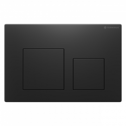 Клавиша смыва для инсталляции Terminus Classic кнопка квадрат цвет чёрный матовый