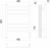 Полотенцесушитель TERMINUS Аврора П6 450х600 электро КС 9003 матовый ( new встроен диммер)
