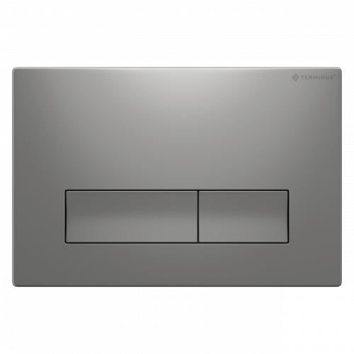Клавиша смыва для инсталляции Terminus Classic кнопка прямоугольник цвет матовый хром