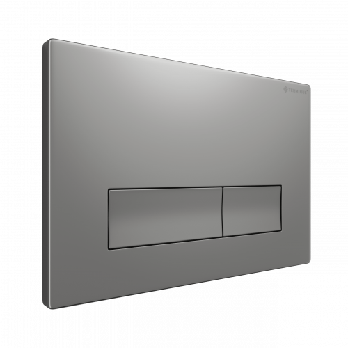 Клавиша смыва для инсталляции Terminus Classic кнопка прямоугольник цвет матовый хром