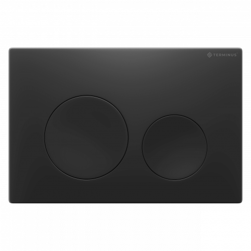 Клавиша смыва для инсталляции Terminus Classic кнопка круг цвет чёрный матовый