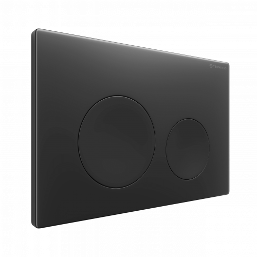 Клавиша смыва для инсталляции Terminus Classic кнопка круг цвет чёрный матовый