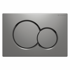 Клавиша смыва для инсталляции Terminus Classic кнопка двойной круг цвет матовый хром