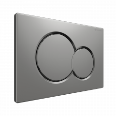 Клавиша смыва для инсталляции Terminus Classic кнопка двойной круг цвет матовый хром