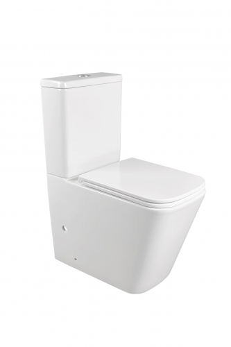 Напольный унитаз-компакт безободковый Terminus Ватикан 610х365 белый