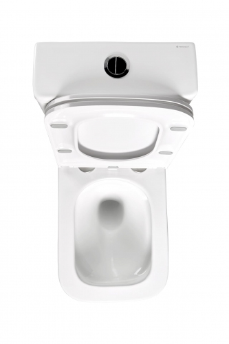 Напольный унитаз-компакт безободковый Terminus Ватикан 610х365 белый