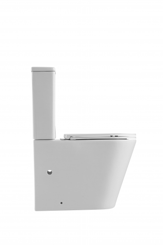 Напольный унитаз-компакт безободковый Terminus Аврора 625х390 белый