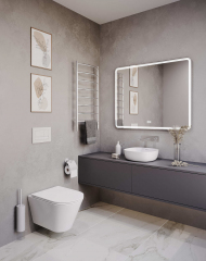 Подвесной унитаз безободковый Terminus Классик S 515х355 белый