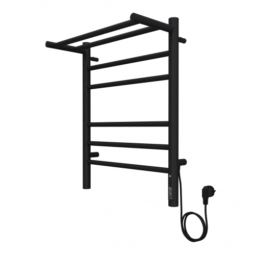 Полотенцесушитель TERMINUS Аврора с/п П6 450х600 электро КС ЧЕРНЫЙ МУАР ( new встроен диммер)