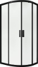 Душевой уголок слайдер Terminus Соренто 06 1000х1000х2000 четверть круга чёрный
