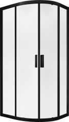 Душевой уголок слайдер Terminus Соренто 06 1000х1000х2000 четверть круга чёрный