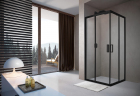 Душевой уголок слайдер Terminus Соренто 05 900х900х2000 квадрат чёрный