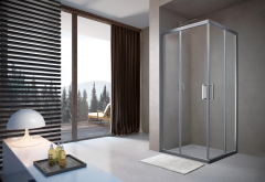 Душевой уголок слайдер Terminus Соренто 05 900х900х2000 квадрат хром