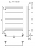 Полотенцесушитель TERMINUS Берн П13 500х800