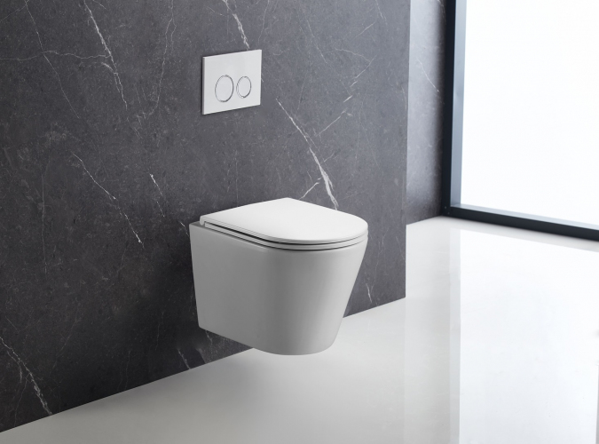 Подвесной унитаз безободковый Terminus Классик 540х365 белый