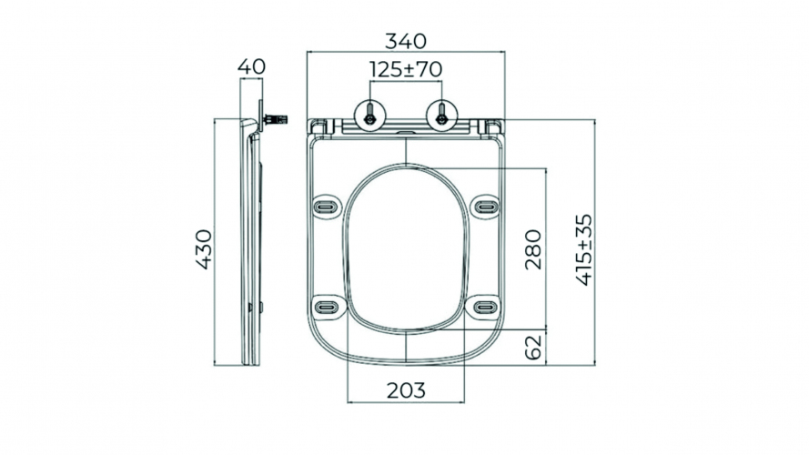 Сиденье для унитаза Terminus Ватикан цвет белый