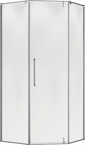 Душевой уголок распашной Terminus Альба 04 1000х1000х2200 трапеция хром