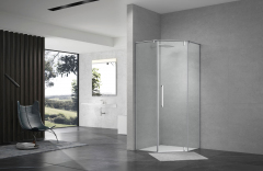 Душевой уголок распашной Terminus Альба 04 1000х1000х2200 трапеция хром