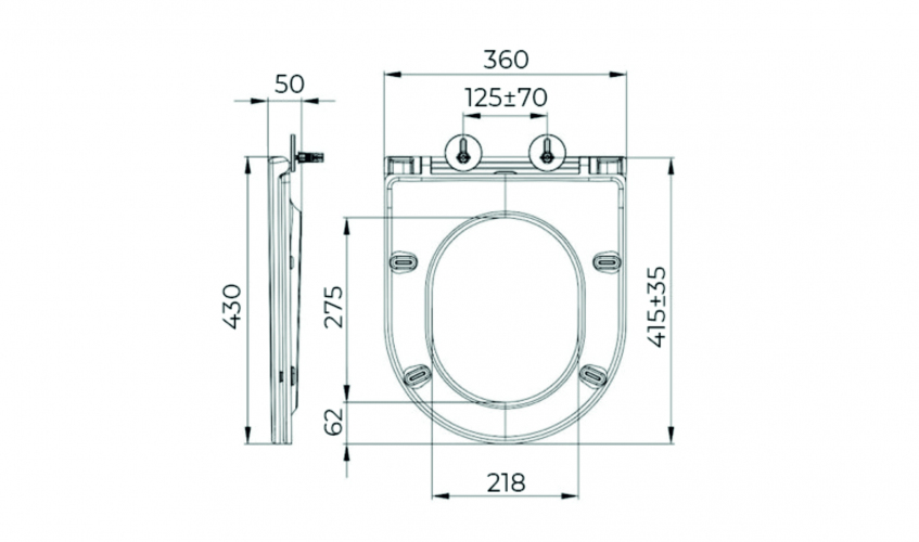 Сиденье для унитаза Terminus Аврора цвет белый