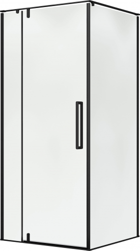 Душевой уголок распашной Terminus Альба 03 900х900х2200 квадрат чёрный