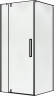 Душевой уголок распашной Terminus Альба 03 900х900х2200 квадрат чёрный