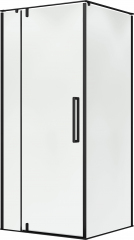 Душевой уголок распашной Terminus Альба 03 900х900х2200 квадрат чёрный