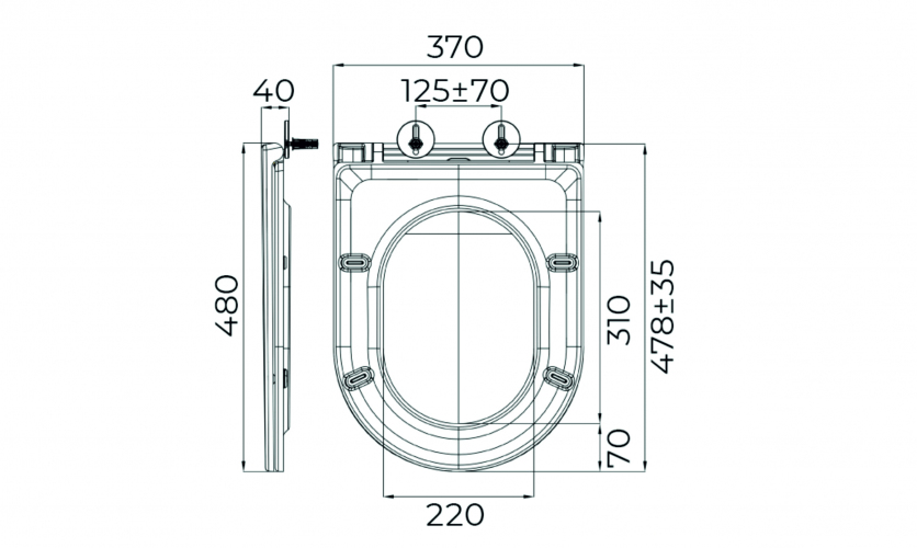 Сиденье для унитаза Terminus Классик цвет белый