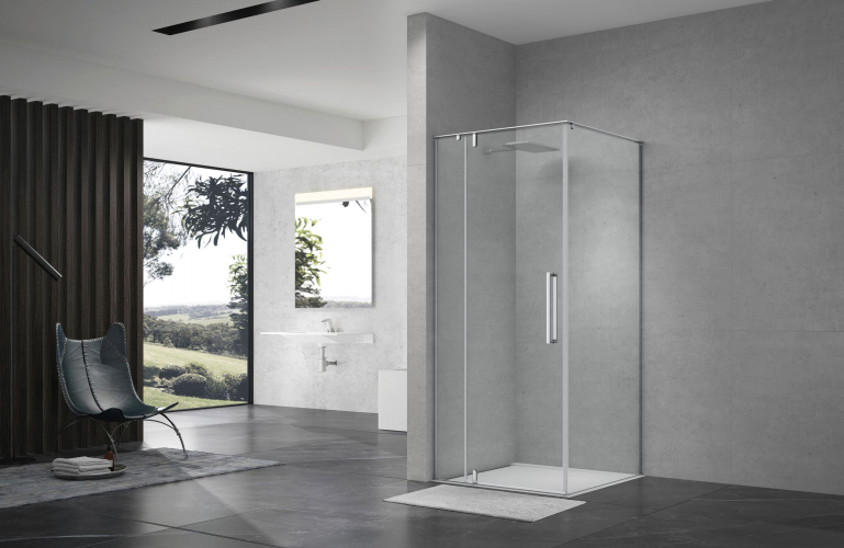 Душевой уголок распашной Terminus Альба 03 900х900х2200 квадрат хром