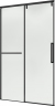 Душевая дверь в нишу слайдер Terminus Альба 01 1400х2200 чёрный