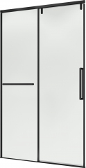 Душевая дверь в нишу слайдер Terminus Альба 01 1400х2200 чёрный