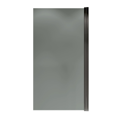 Шторка на ванну распашная Terminus Ното 02 1500х700 проф.черный тонированная