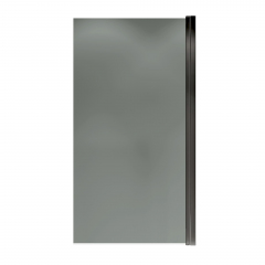 Шторка на ванну распашная Terminus Ното 02 1500х700 проф.черный тонированная