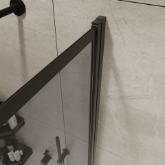 Шторка на ванну слайдер Terminus Ното 01 1500х900 проф.черный тонированная