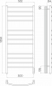 Полотенцесушитель TERMINUS Классик П12 500х1250 Электро (quick touch)
