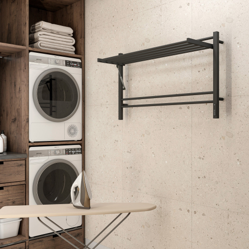 Полотенцесушитель TERMINUS Горизонт П8 1000х600 электро КС ЧЕРНЫЙ МУАР (sensor quick touch)