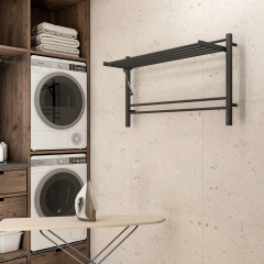 Полотенцесушитель TERMINUS Горизонт П8 1000х600 электро КС ЧЕРНЫЙ МУАР (sensor quick touch)