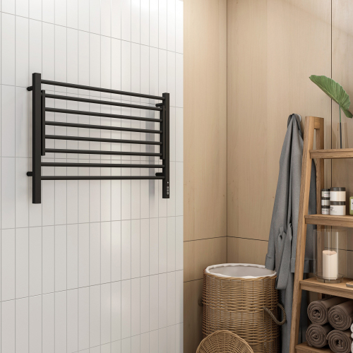 Полотенцесушитель TERMINUS Горизонт П8 800х600 электро КС ЧЕРНЫЙ МУАР (sensor quick touch)