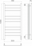 Полотенцесушитель TERMINUS Аврора П10 500х1050 Электро (quick touch)