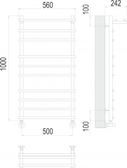 Полотенцесушитель TERMINUS Ватра с/п П10 500х1000