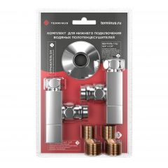 Комплект: вентиль угл 3/4х1/2 г/ш квадрат(2шт) эксцентрик(2шт)