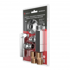 Комплект: вентиль угл 3/4х1/2 г/ш квадрат(2шт) эксцентрик(2шт)