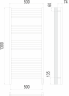 Полотенцесушитель TERMINUS Ното П15 500х1300 электро (sensor quick touch)